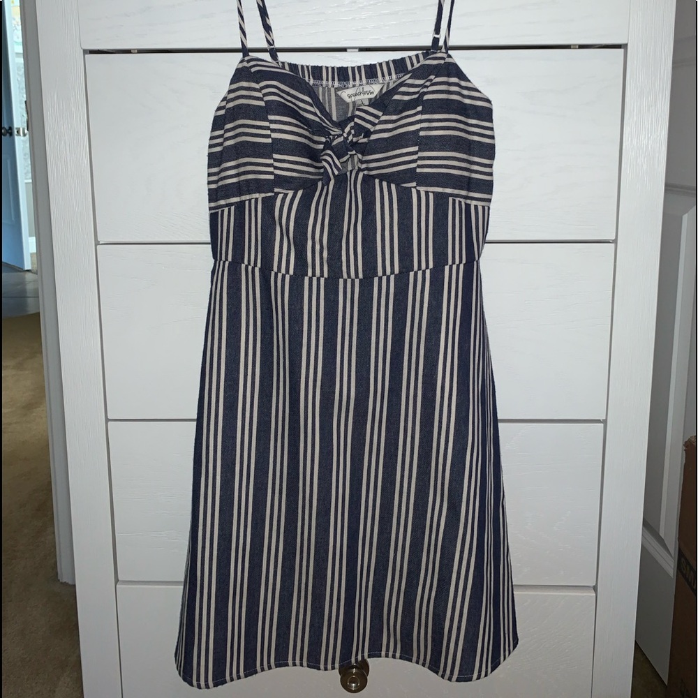 Blue & White Striped Mini Dress